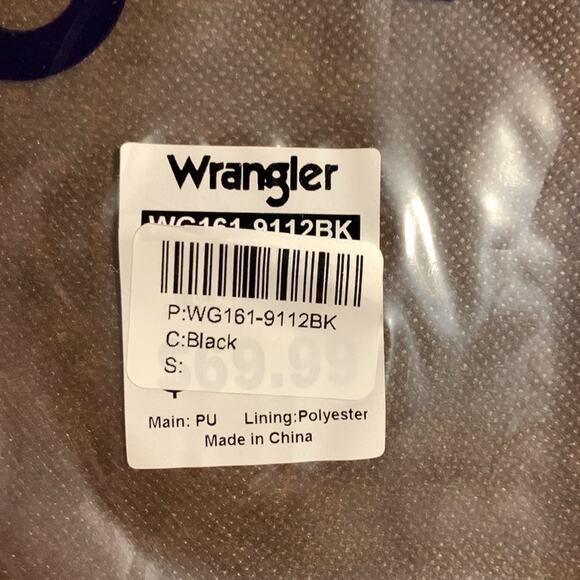 NWT Wrangler Small Leather Convertible Backpack - Black - Picture 9 of 9